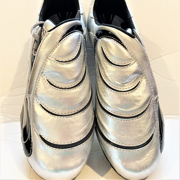 NEW Puma Soccer Shoes Cleats Power Cat-1 Men 9 Silver Black FREE SHIPPING main image 4